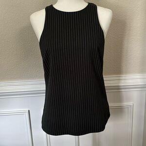 Banana Republic Black Pinstripe sleeveless top
